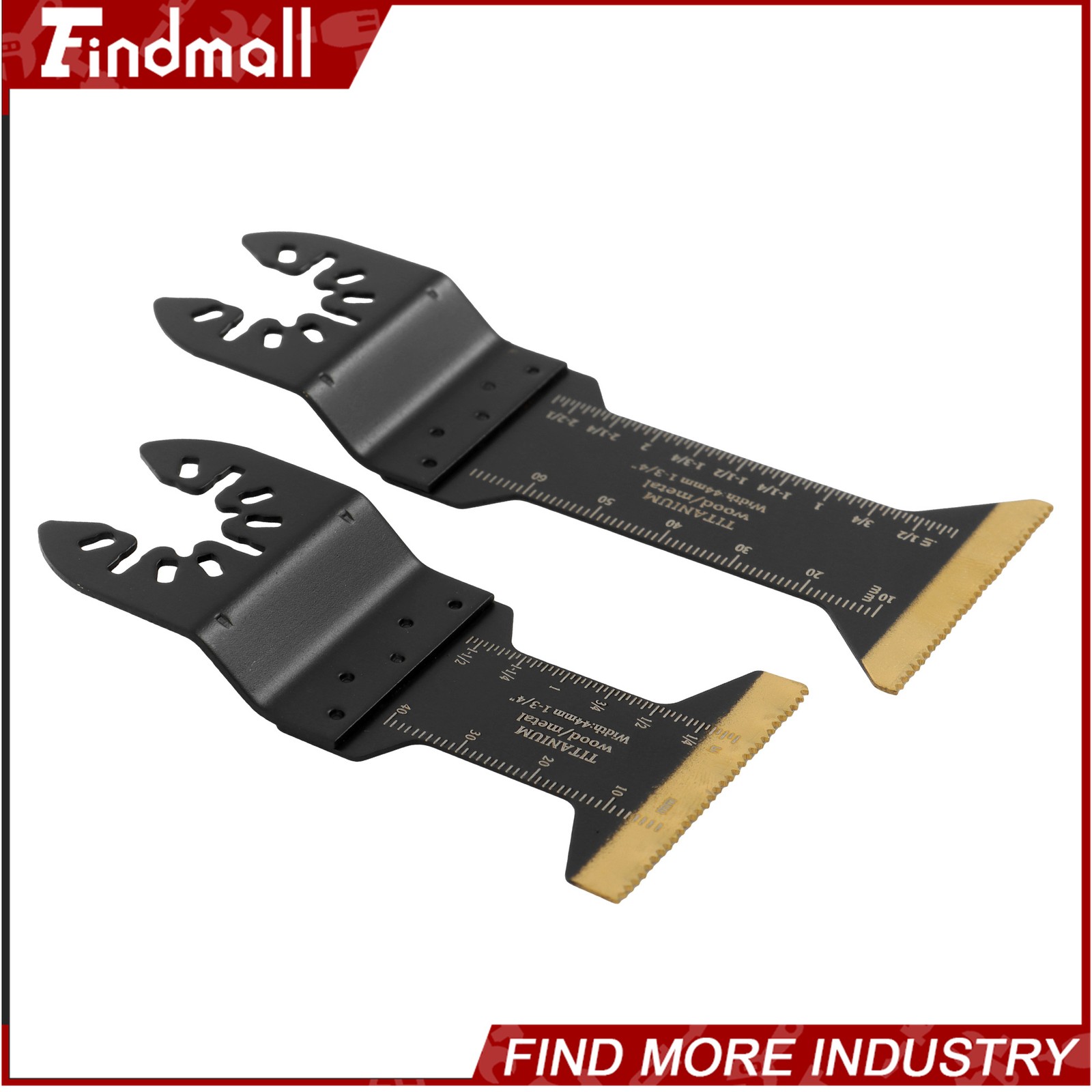 Findmall 55PCS 6 Types Universal Titanium Oscillating Saw Blades Multitool Blade