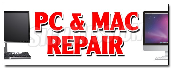 PC & MAC REPAIR DECAL sticker computers laptop smartphone netbooks PC’s
