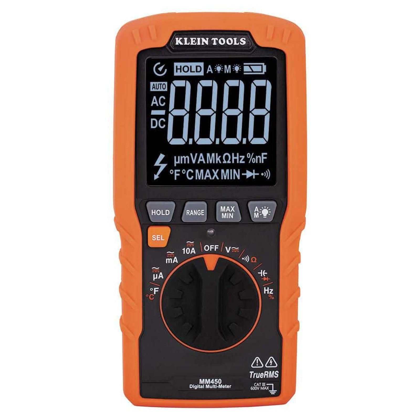 Klein Tools MM450 Slim Digital Multimeter TRMS Auto-Ranging 600V