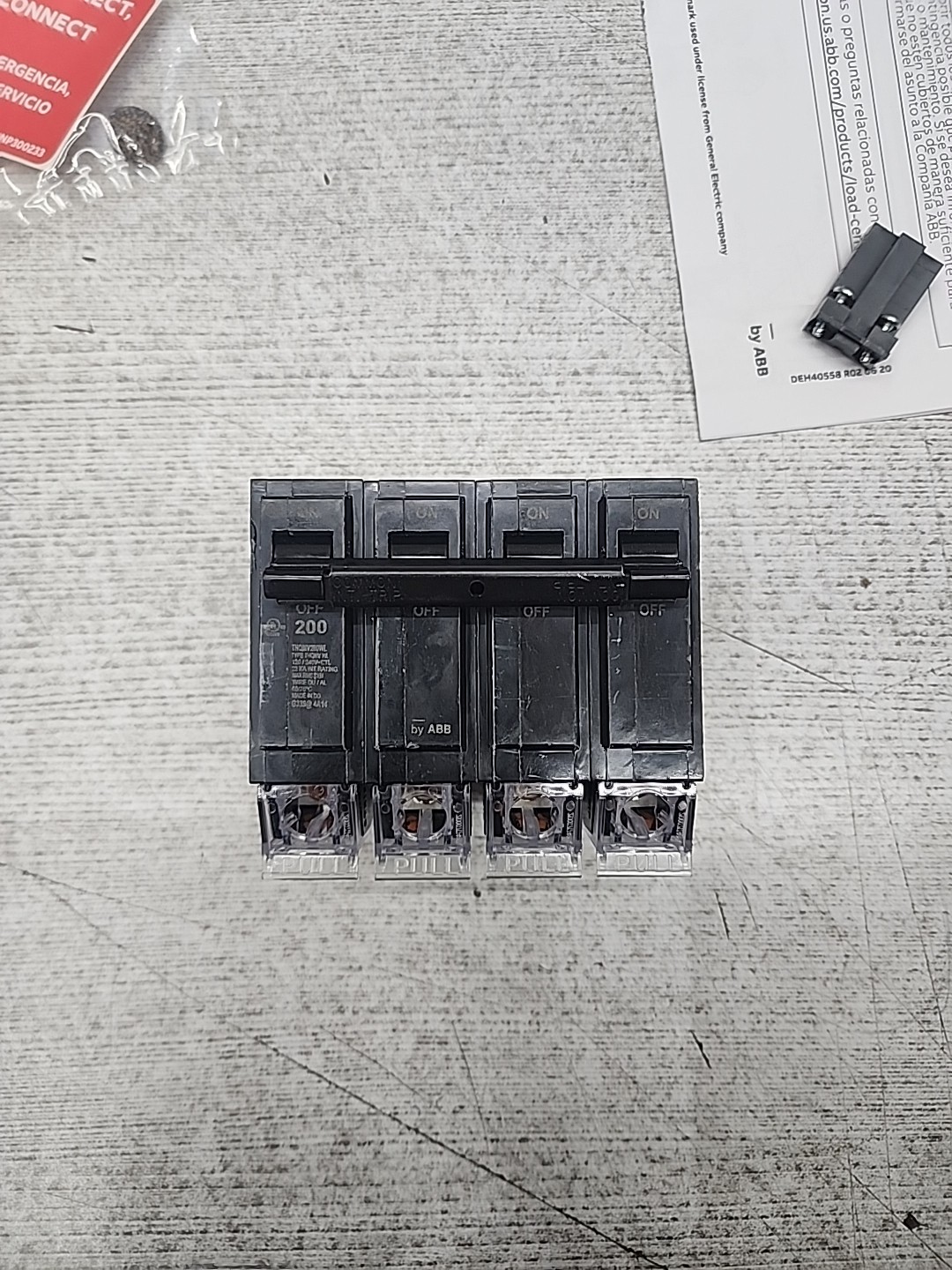 GE THQMV200WL 200 Amp 120/240 Volt 2-Pole Plug-In Mount  Main Circuit Breaker