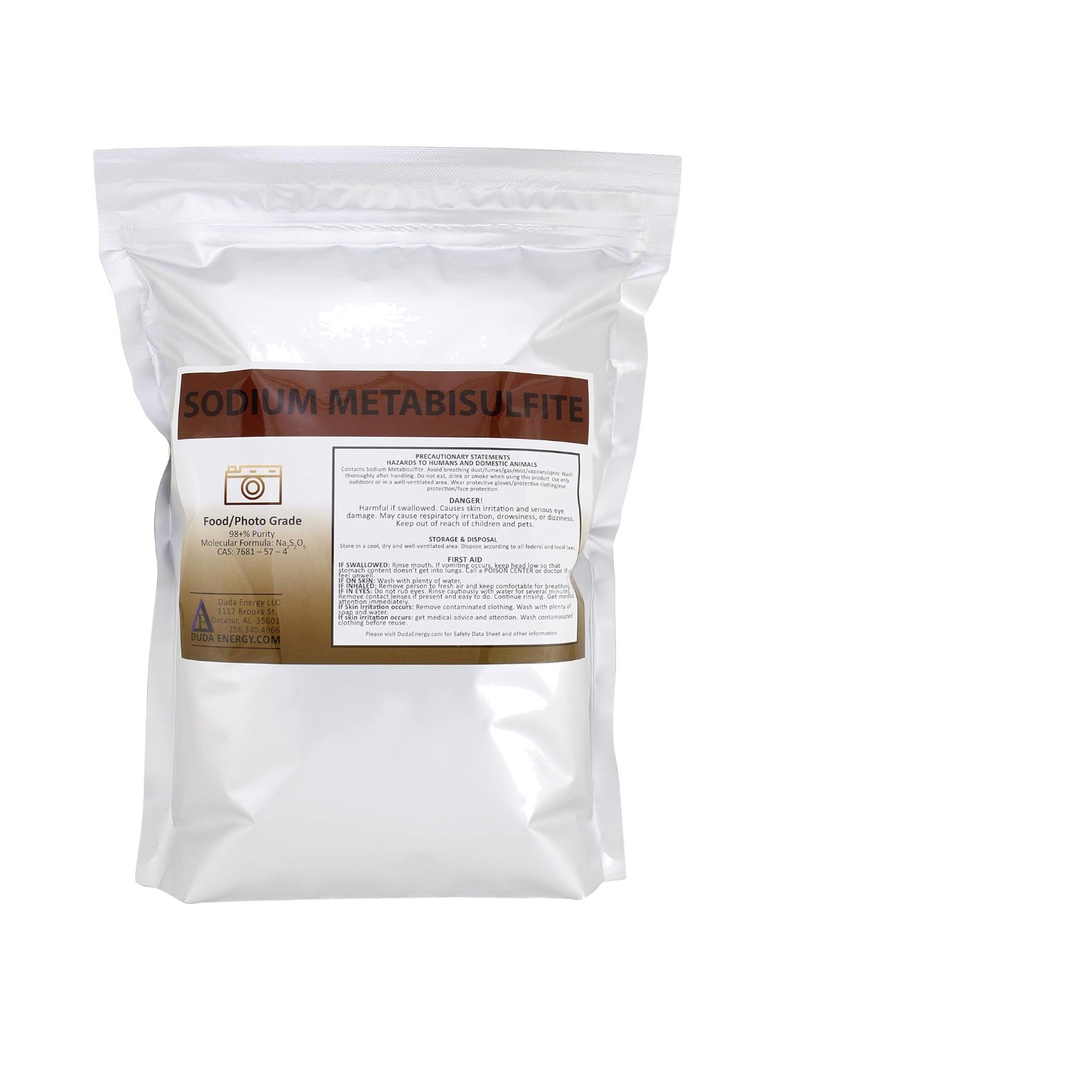 Sodium Metabisulfite 98.6% Pure – Food & Photo Grade, 5 lb for Brewing & Synt…