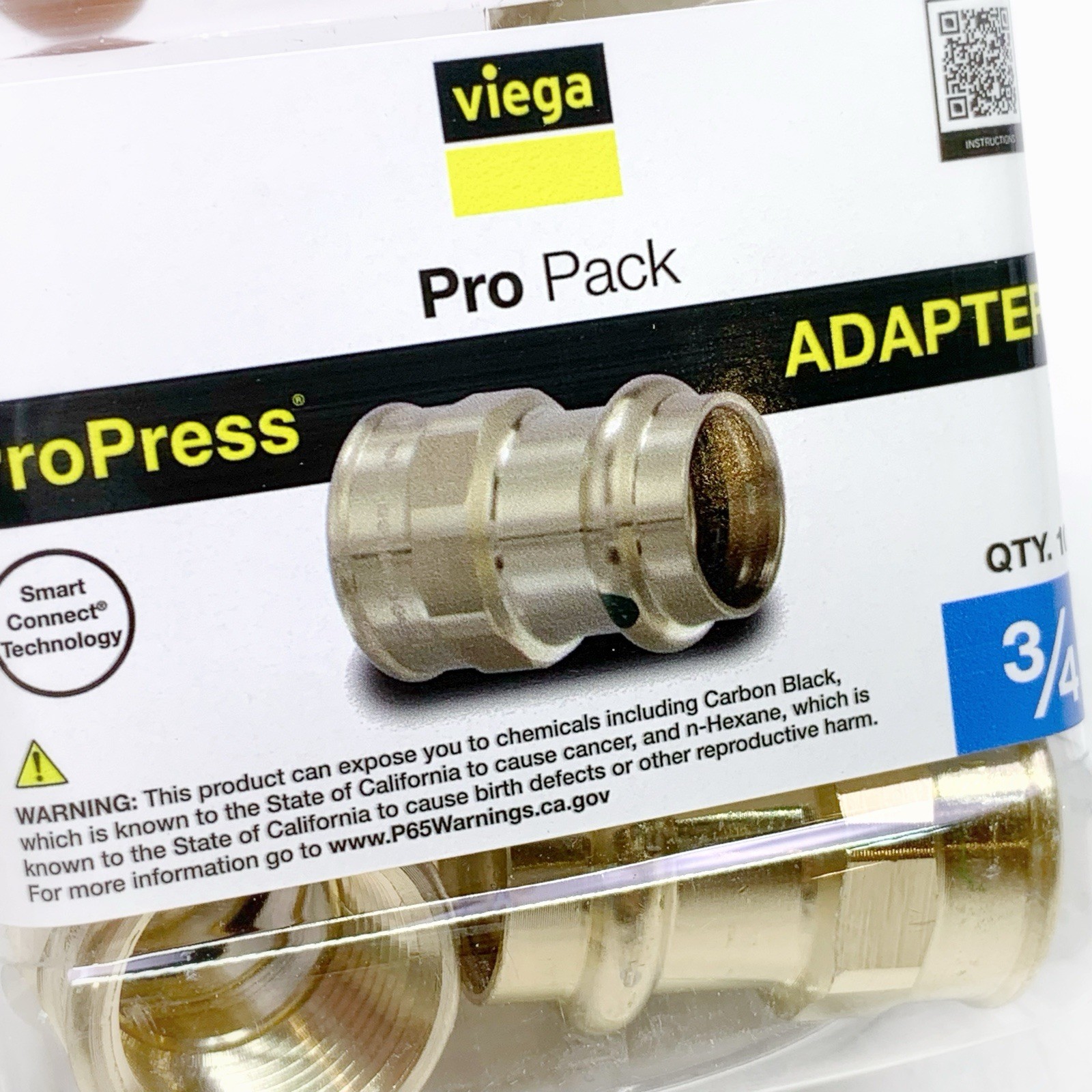 Pack Of 10 Viega ProPress Brass Adapter 3/4″ Press Fittings Female NPT NEW