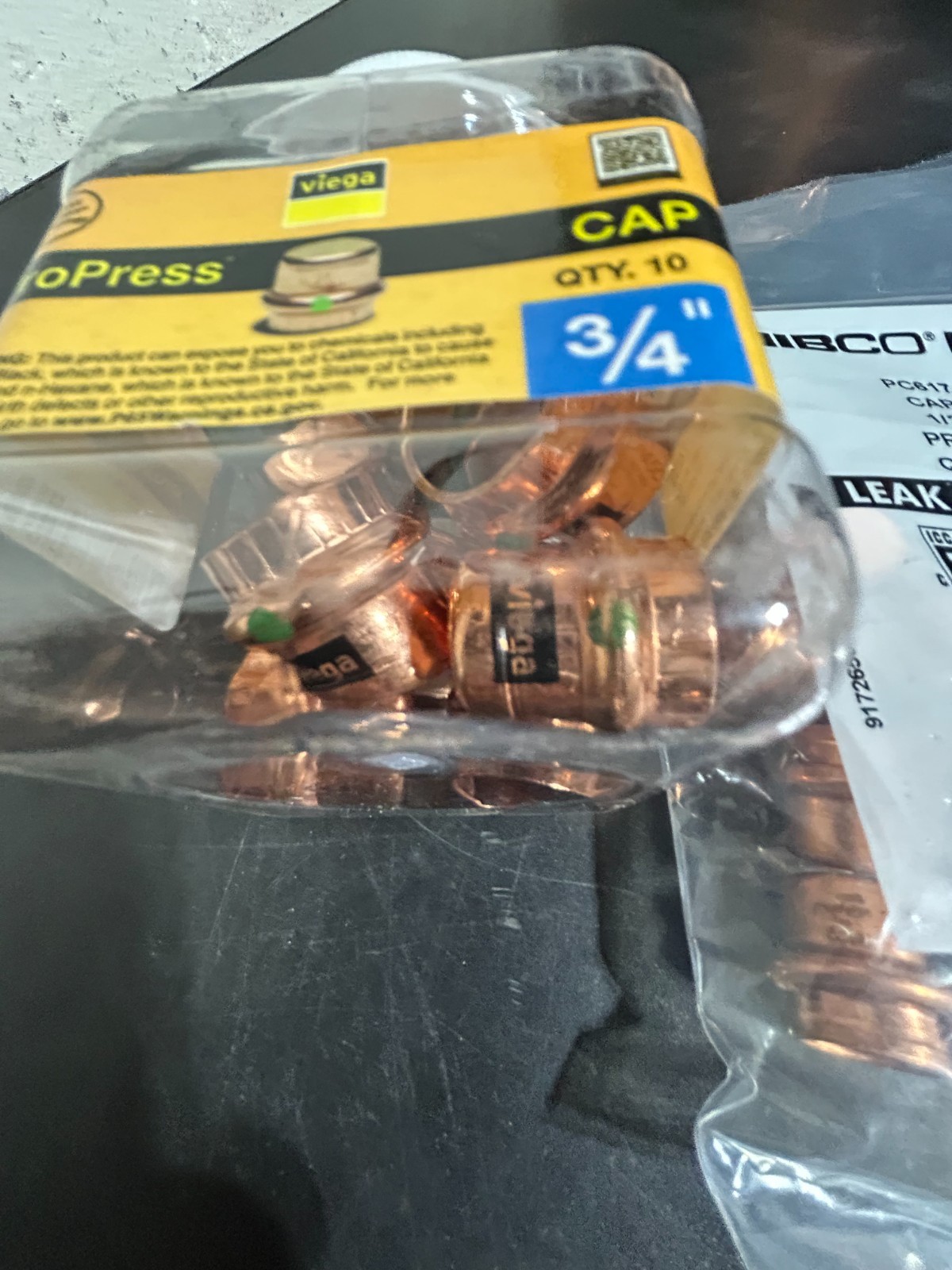 25- VIEGA NIBCO PROPRESS CAPS COPPER FITTINGS PRO PRESS 1/2″- 3/4″ – 1″