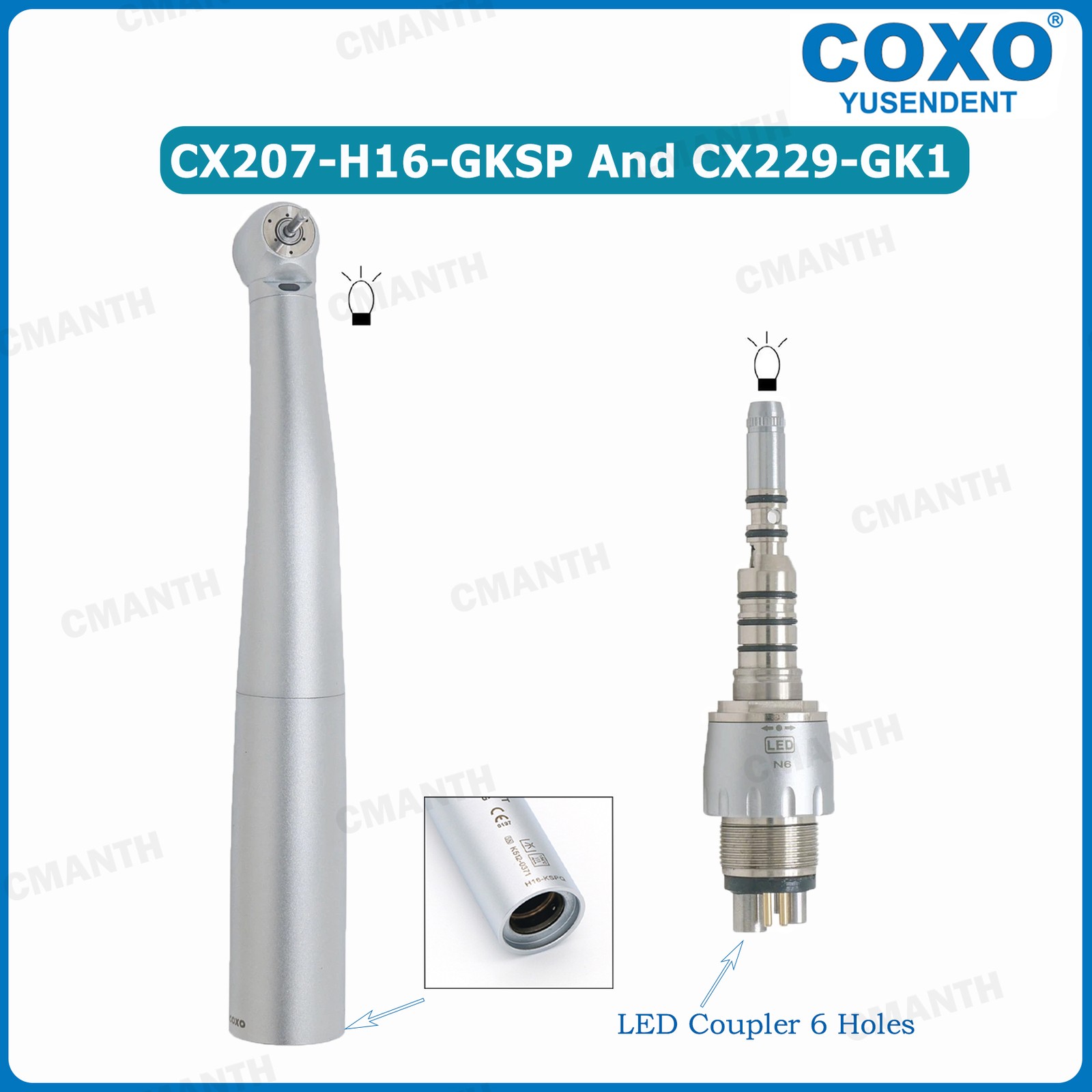 COXO Dental High Speed Handpiece Fiber Optic LED Coupler Bulb ForKAVO/NSK/Sirona