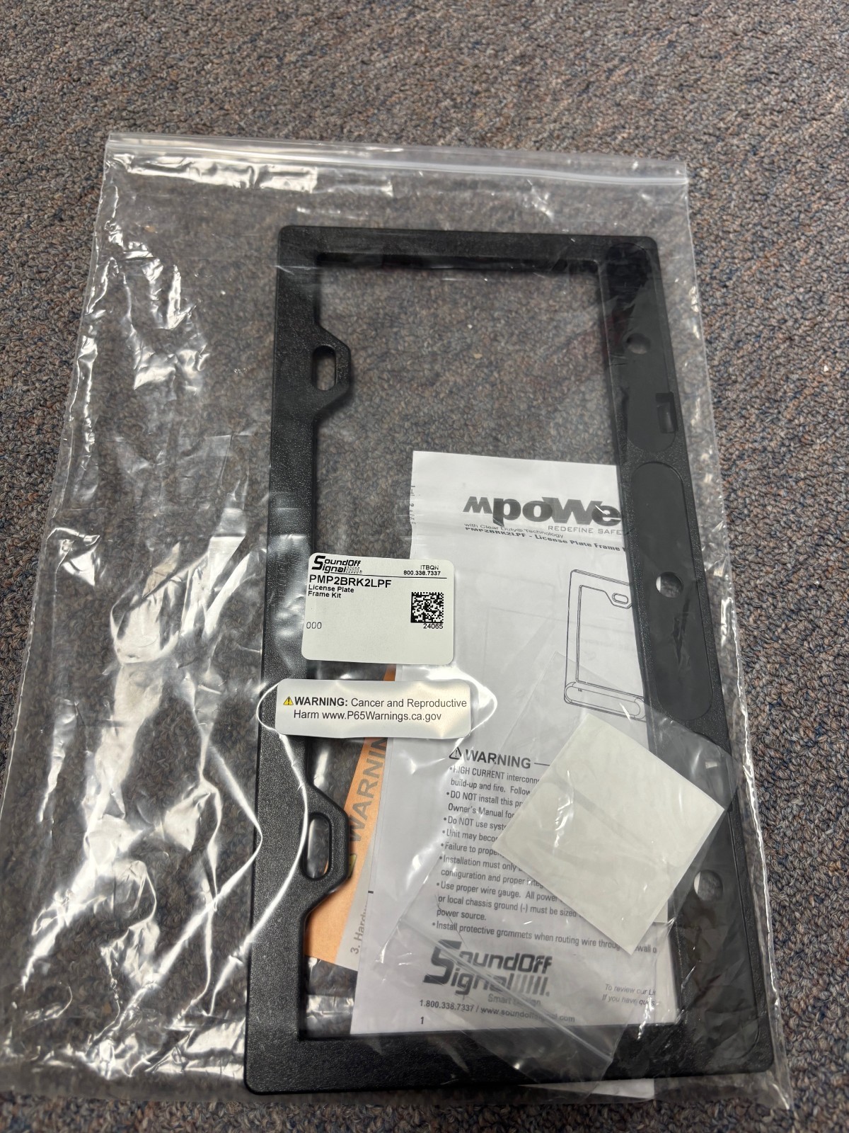 SoundOff Signal License Plate Bracket PMP2BRK2LPF