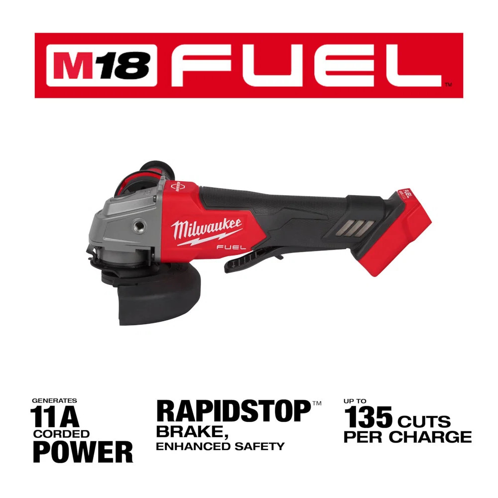 Milwaukee 2880-20ID M18 FUEL 18V 4-1/2″/5″ Paddle Switch Grinder w/Impact Driver