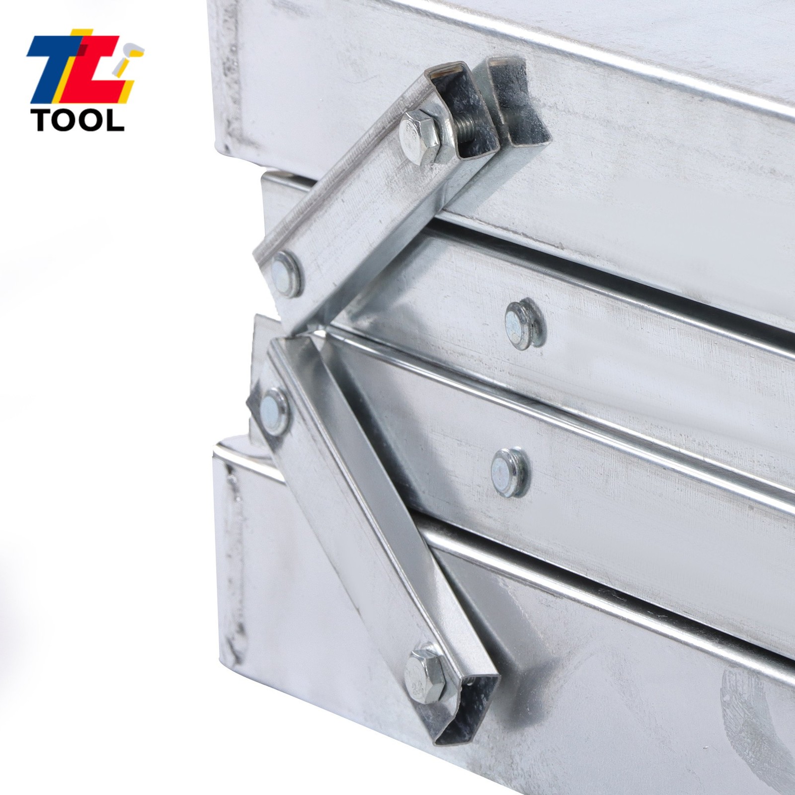 Folding Scaffolding 1.6m Adjustable Lift Height Work Platform Scaffold Aluminum