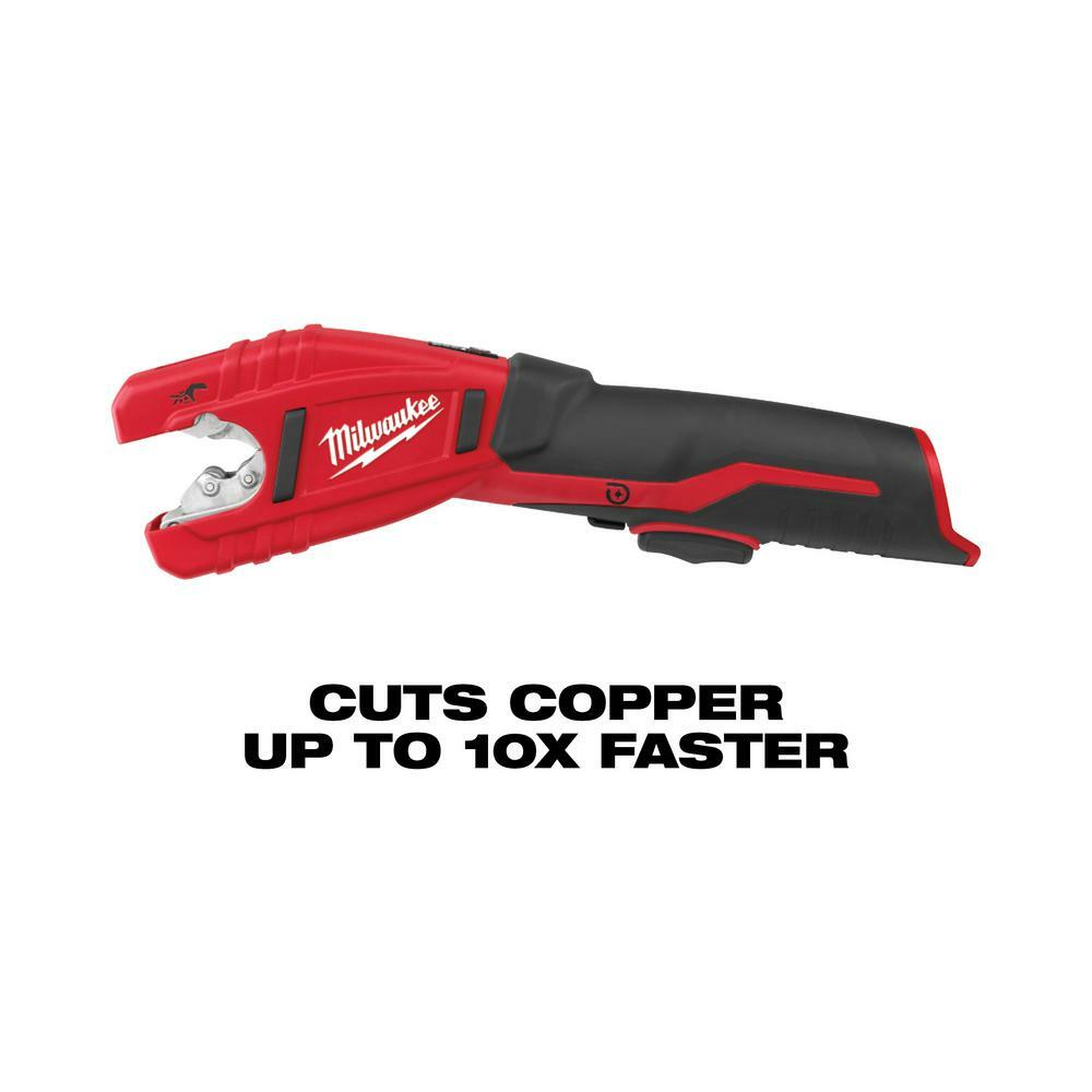cordless copper tubing pipe cutter 12-volt m12 portable light weight (tool-only)