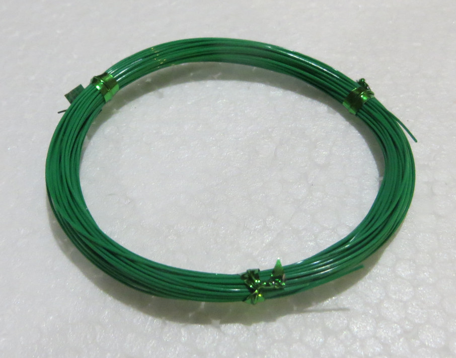 30 ft Green Mil M81822/13 ETFE Wire 30AWG TEFZEL Silver plated