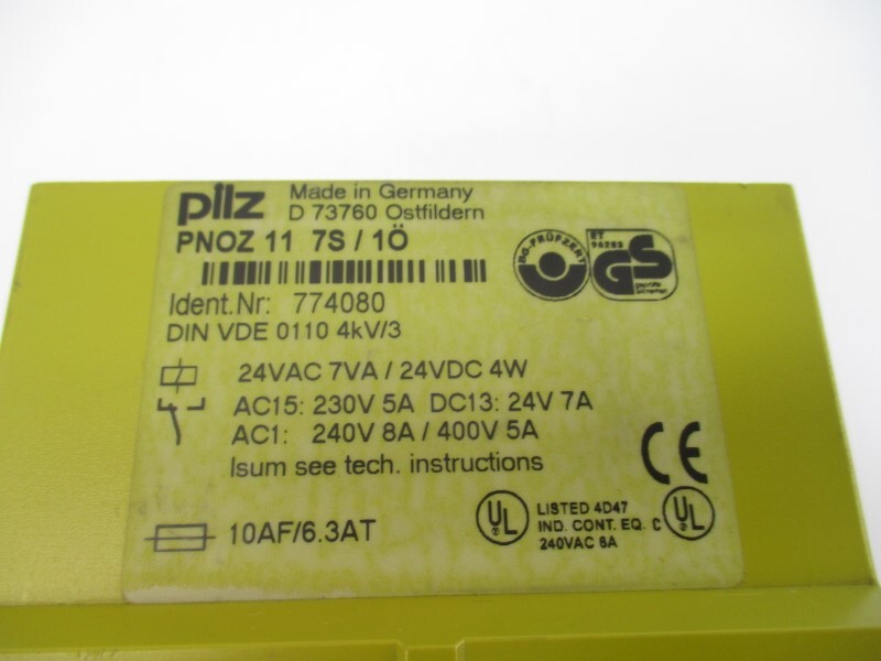 PILZ PNOZ117S/1O 774080 24VAC/DC 8A UNMP