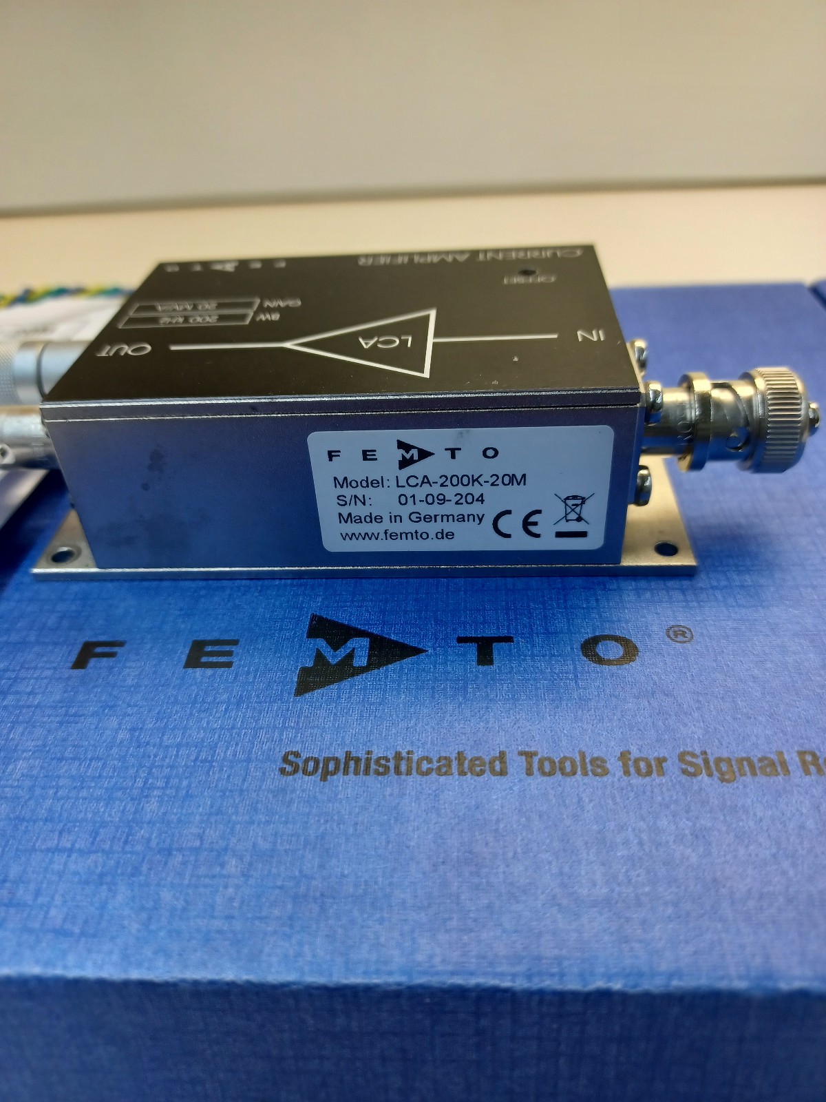FEMTO LCA-200K-20M Ultra Low Noise current Amplifier, made in Germany