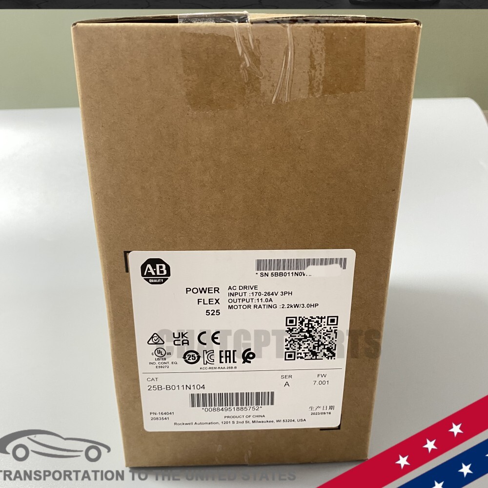 Allen-Bradley 25B-B011N104 Ser A PowerFlex 525 AC Drive 3HP 2023 New TX STOCK