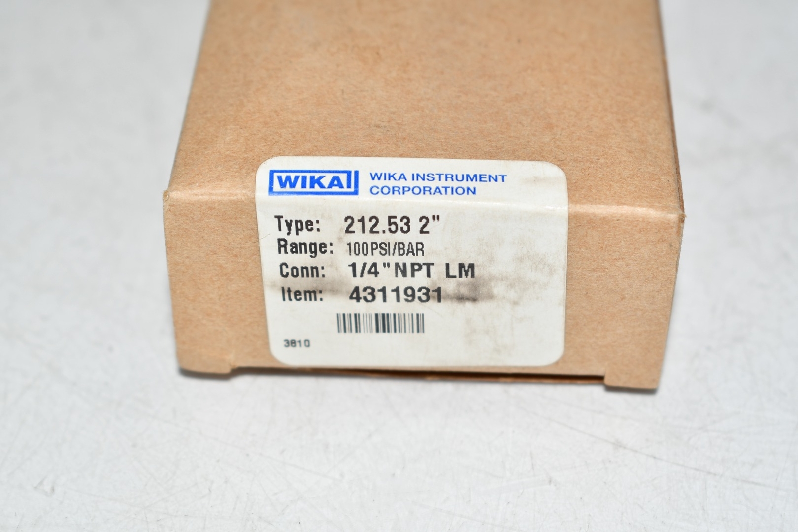 NEW WIKA 212.53 Pressure Gauge, 0-100 PSI, 2» Dial 4311931