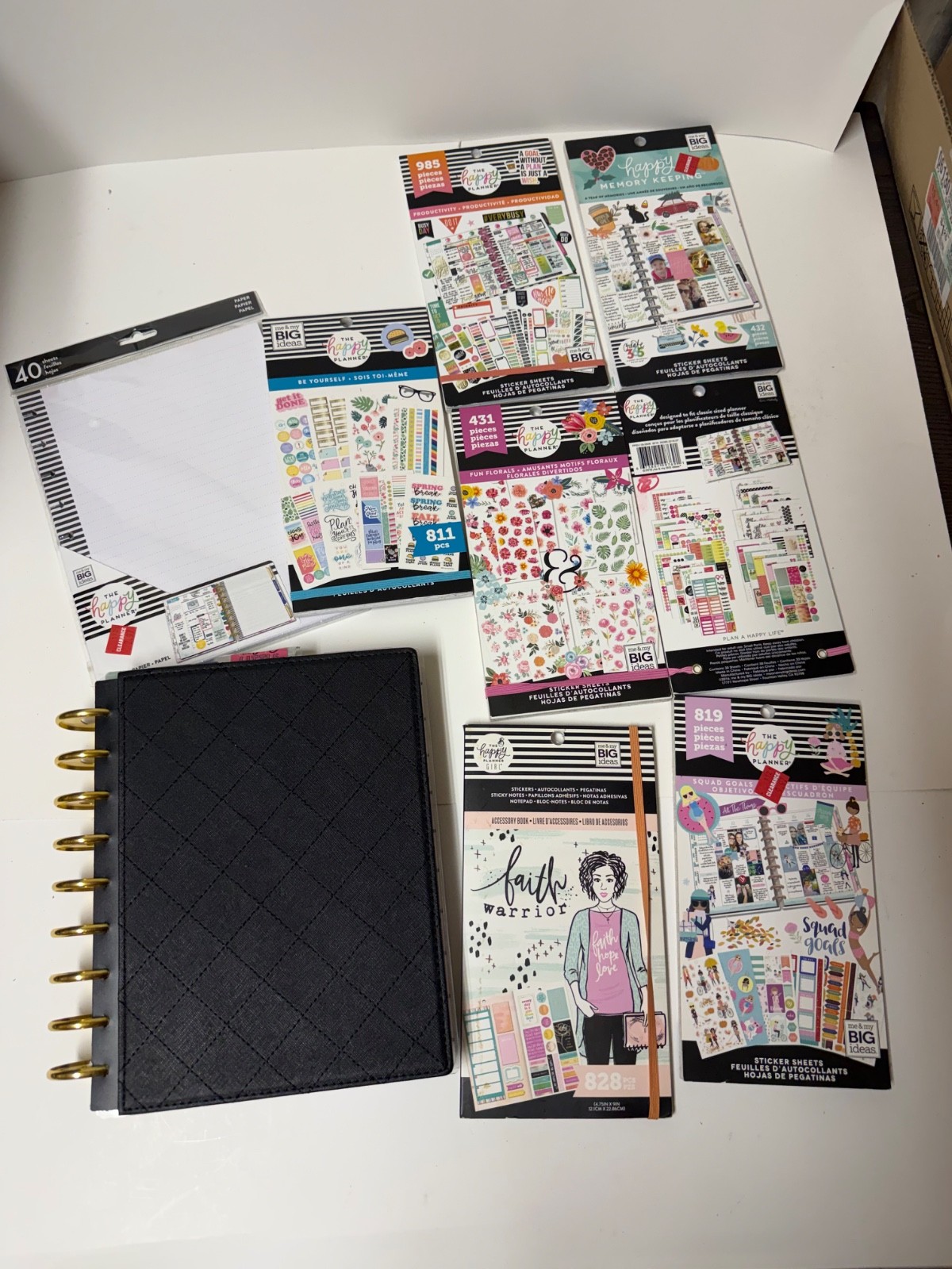 The Happy Planner Bundle Planner + 7 Sticker Books + Filler Paper MAMBI Big Idea