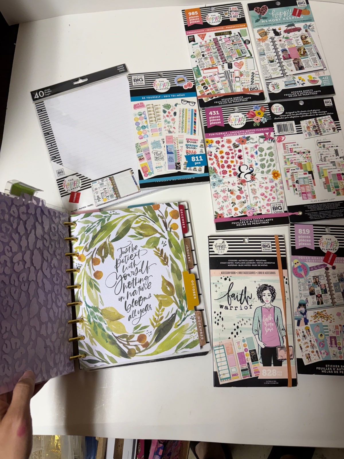 The Happy Planner Bundle Planner + 7 Sticker Books + Filler Paper MAMBI Big Idea