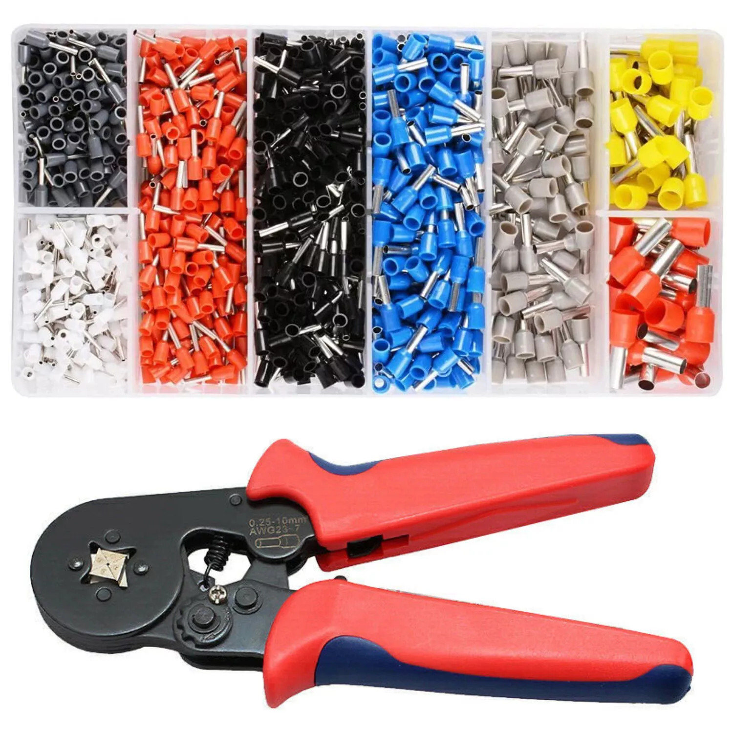 1200PCS Cable Wire Cord Pin End Bootlace Ferrule Terminals Crimp Connectors Kit