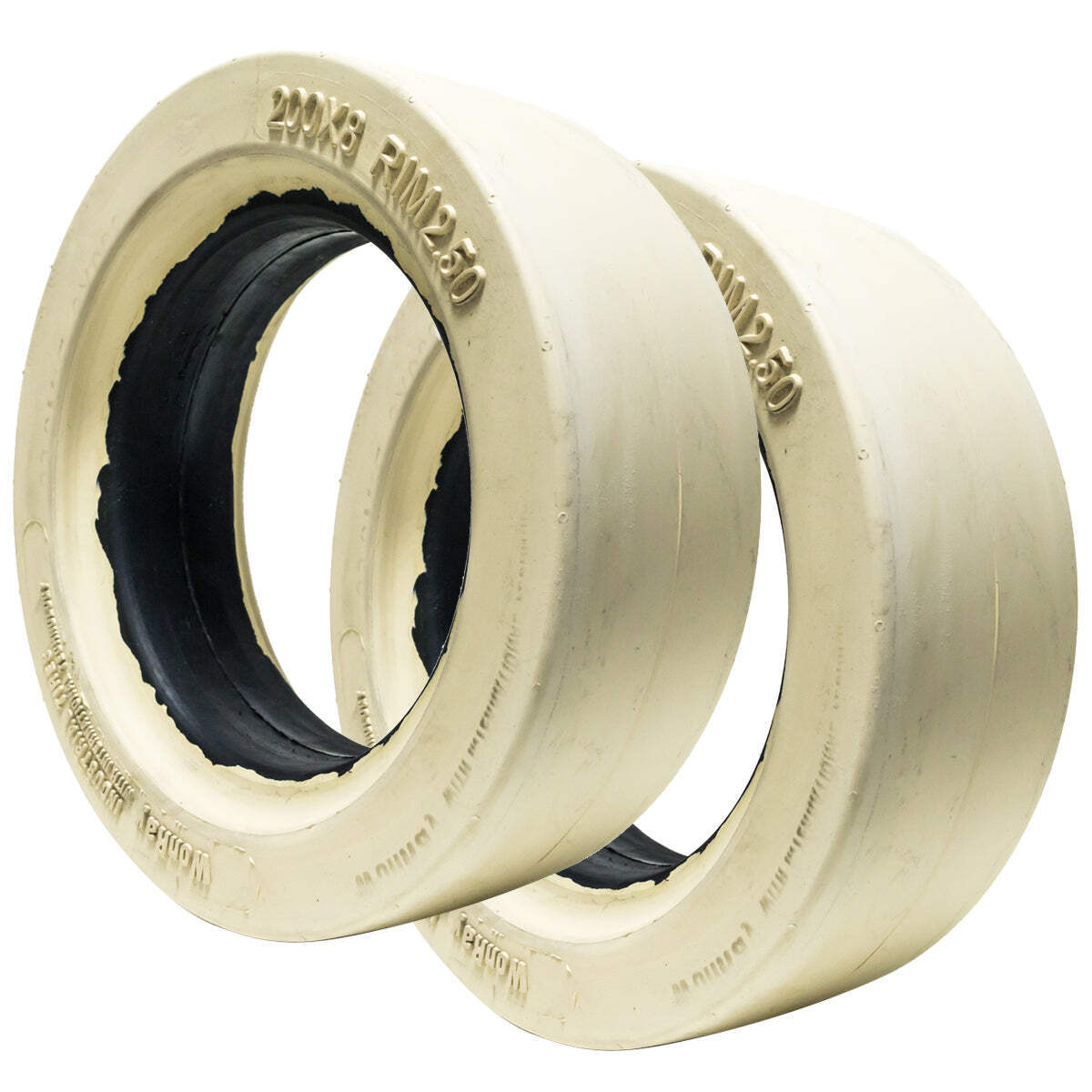 2PK Non Marking Tire Wheel 200×8 2×8 Rim 2.5 for Skyjack 112604 3015 3219