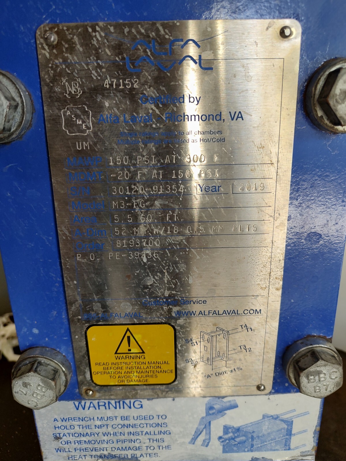Alfa Laval M3-F3 Gasket Plated Heat Exchanger