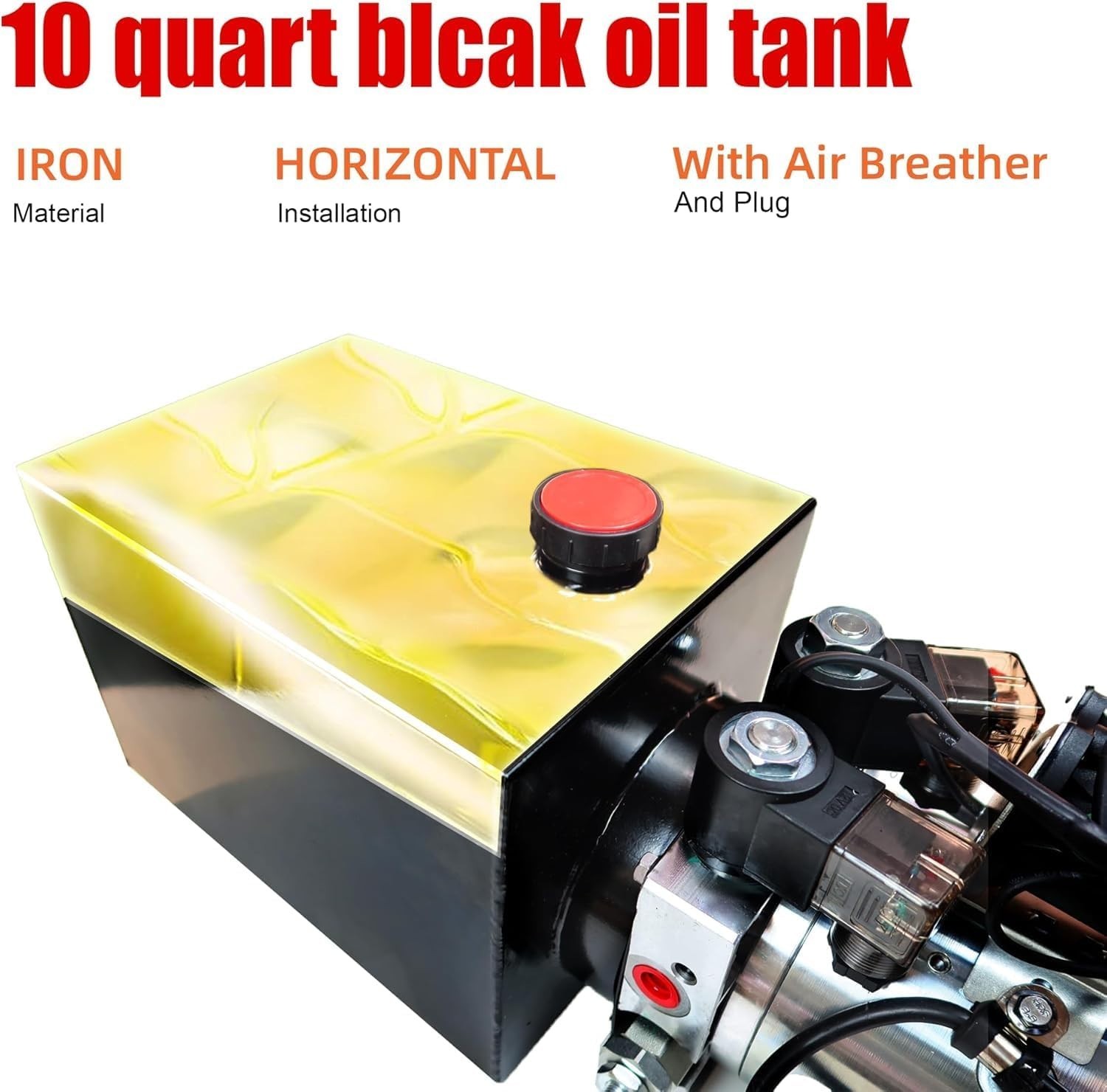 Single Acting Hydraulic Pump 10 Quart Hydraulic Power Units 12V DC SAE