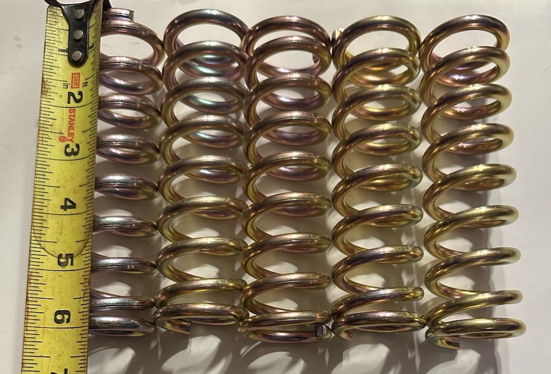 Compression Springs 6” X 1 3/4”. Lot Of 10 Steel Zinc Coated