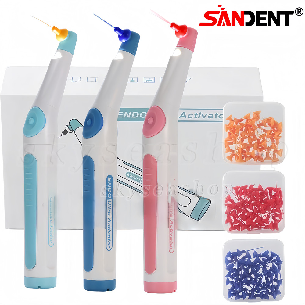 Dental Wireless Ultrasonic Activator Endo Ultra Activator with 150 Tips 3 Colors