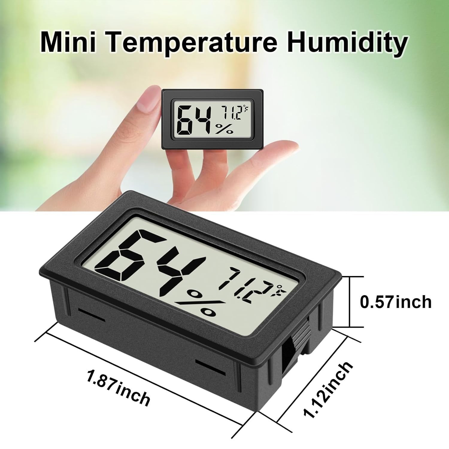 6 Pack Mini Digital Hygrometer Thermometer Humidity Meter Reptile Jars Fridge
