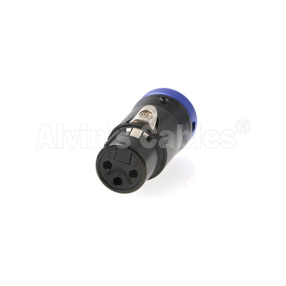 Low-Profile XLR 3 Pin Female Original Connector for Audio Devices Blue