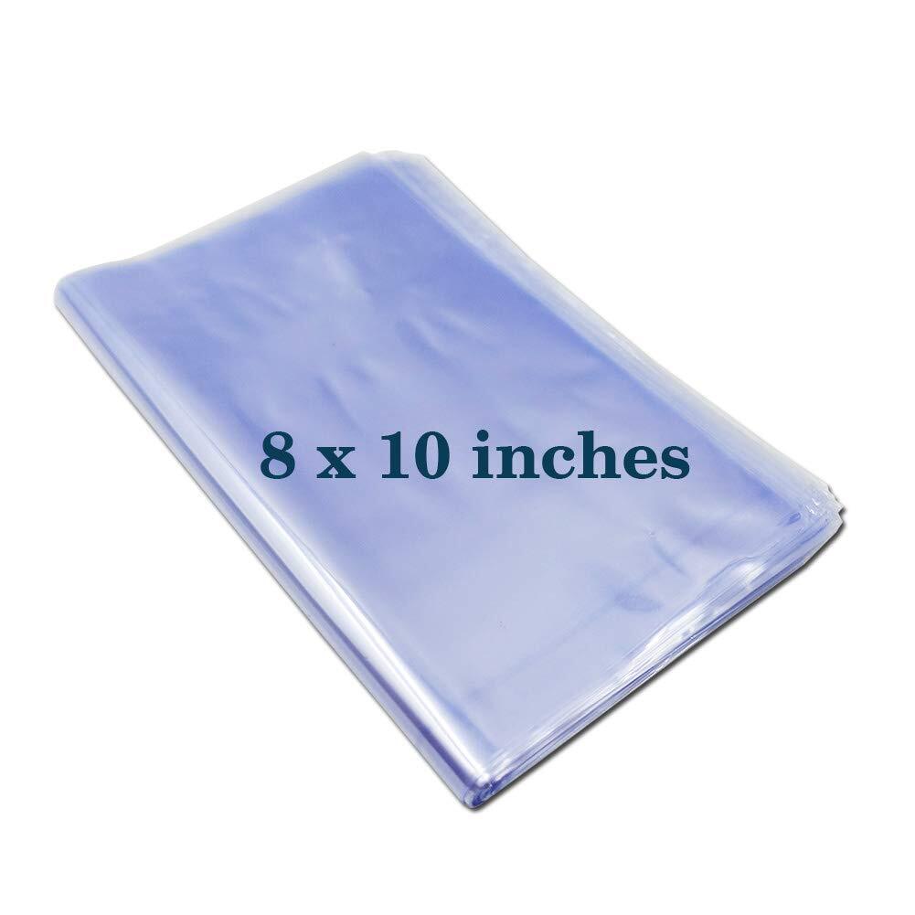 Shrink Wrap Bags Heat Shrink Wrap Pvc Material 100 Packs 8 X 10 Inches blue