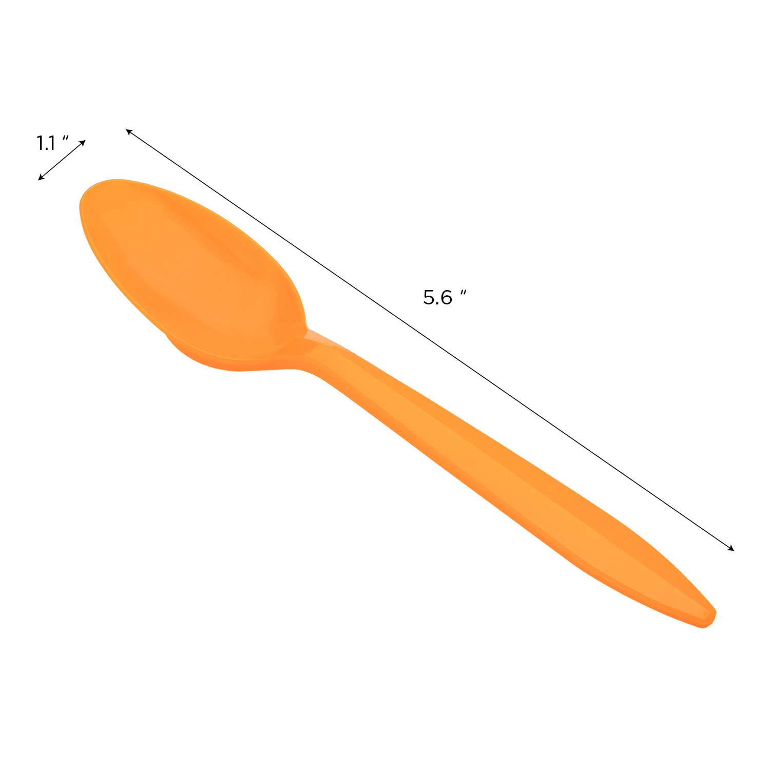 Karat PP Plastic Medium Weight Tea Spoons – Orange – 1,000 ct, U2008 (Orange)