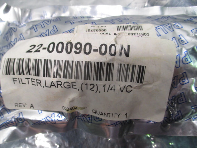 PALL SGLF6101VM4M Filter 0.003 Micron, 750PSI, 176 F, 22-00090-00N, 103807