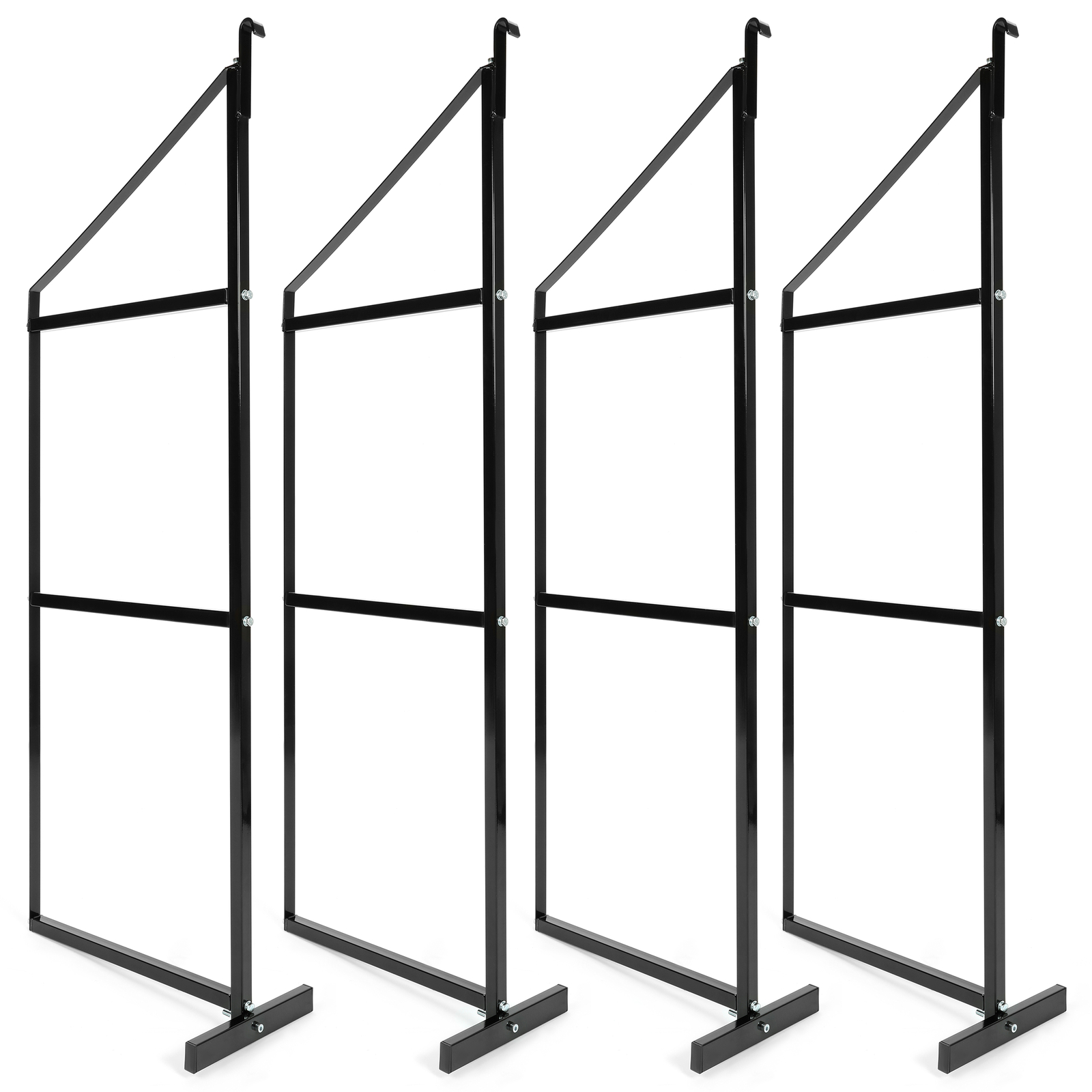 4 Pack Black Cargo Shipping Container Shelving Shelf Brackets Universal Fitment