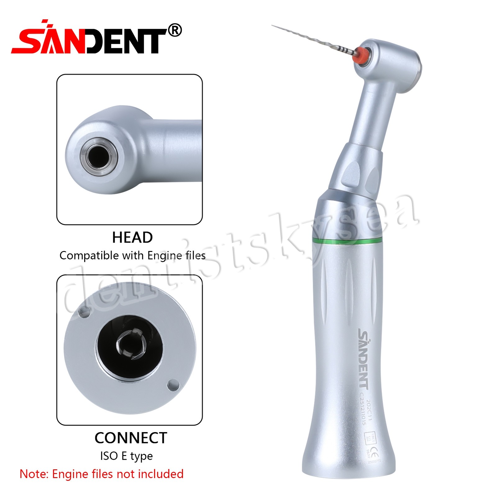 1-10 Dental 16:1 Reduction Endo Contra Angle Handpiece Push Button fit