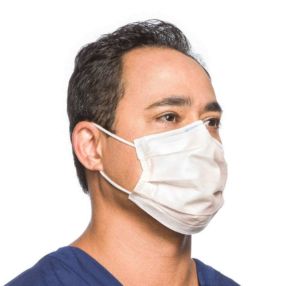 Halyard ASTM 47107 FluidShield Level 3 Orange Medical Grade Face Masks 40/Bx