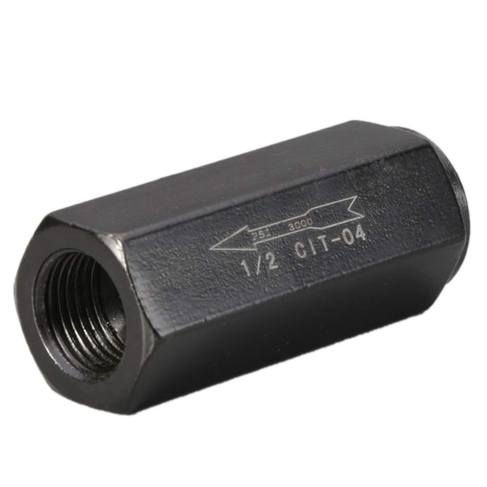 Hydraulic Check Valve 1/2 NPT Pump Oil 3000psi no Return Valve Single Way (1/2)