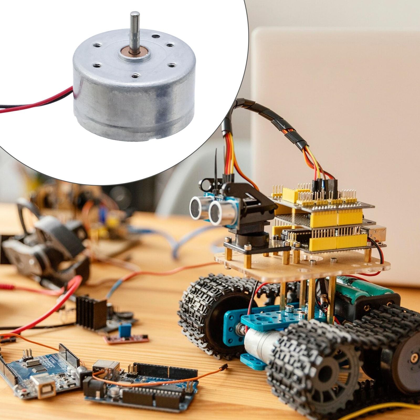 DC Motor Mini 5V 6000RPM Electric Motor with Wire for DIY Toys Pack of 3
