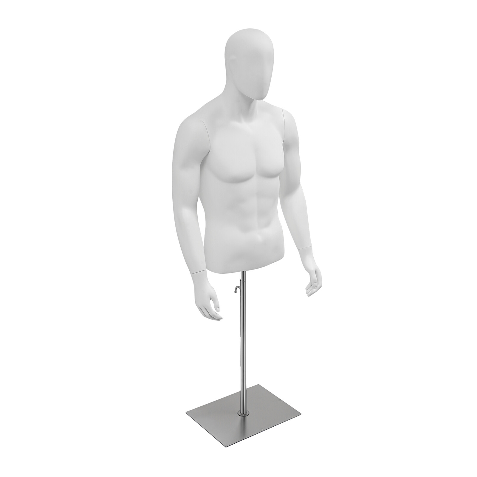 Male Mannequin Torso Manikin Dress Form 4.27-6.56ft Height Adjustable Detachable
