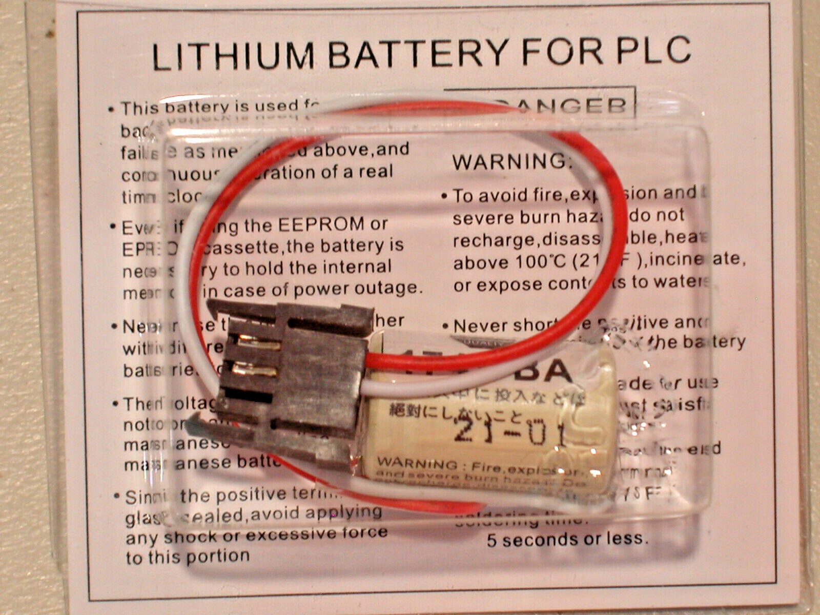 1 PCS New Allen Bradley SLC PLC Battery 1747-BA SANYO SLC PLC SLC500 IN US STOCK