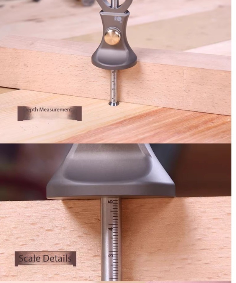 Dual-Purpose Straight and Curved Line Scribing Tool Parallel Line Drawing Tool