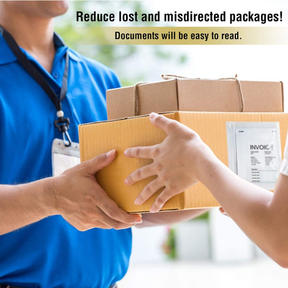 50-4000 Clear Adhesive Packing List 7.5″x5.5″ Shipping Label Envelopes Pouches