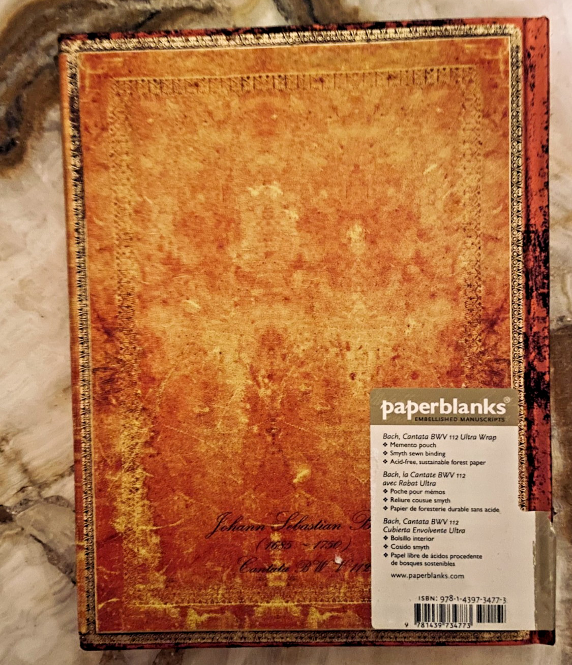 PAPERBLANKS-Lined Hardcover Journal-Embellished Manuscripts Coll- BACH-Rare/New