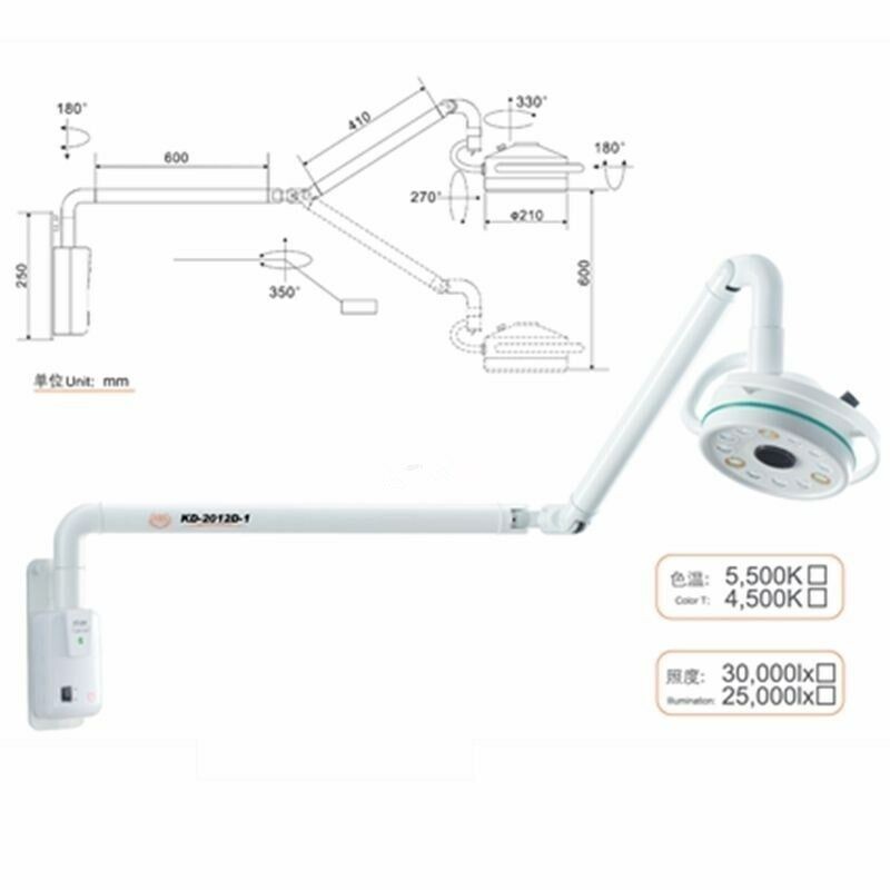 Wall hanging Dental Medical Examination Surgical Light 3W*12 LED Shadowless Lamp