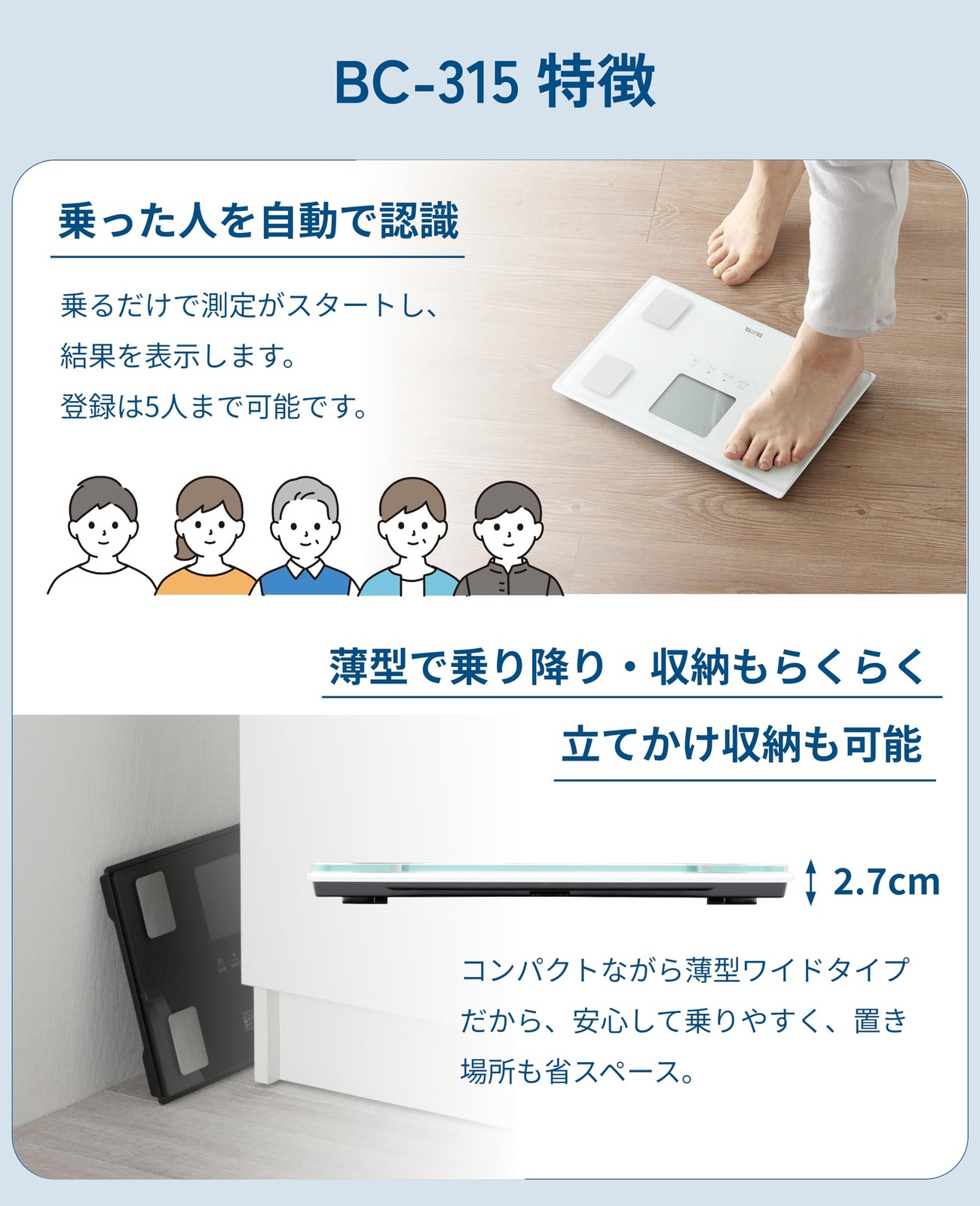 Body Composition Scale Fat Scale Tanita BC-315-GR Lightweight Made in Japan New