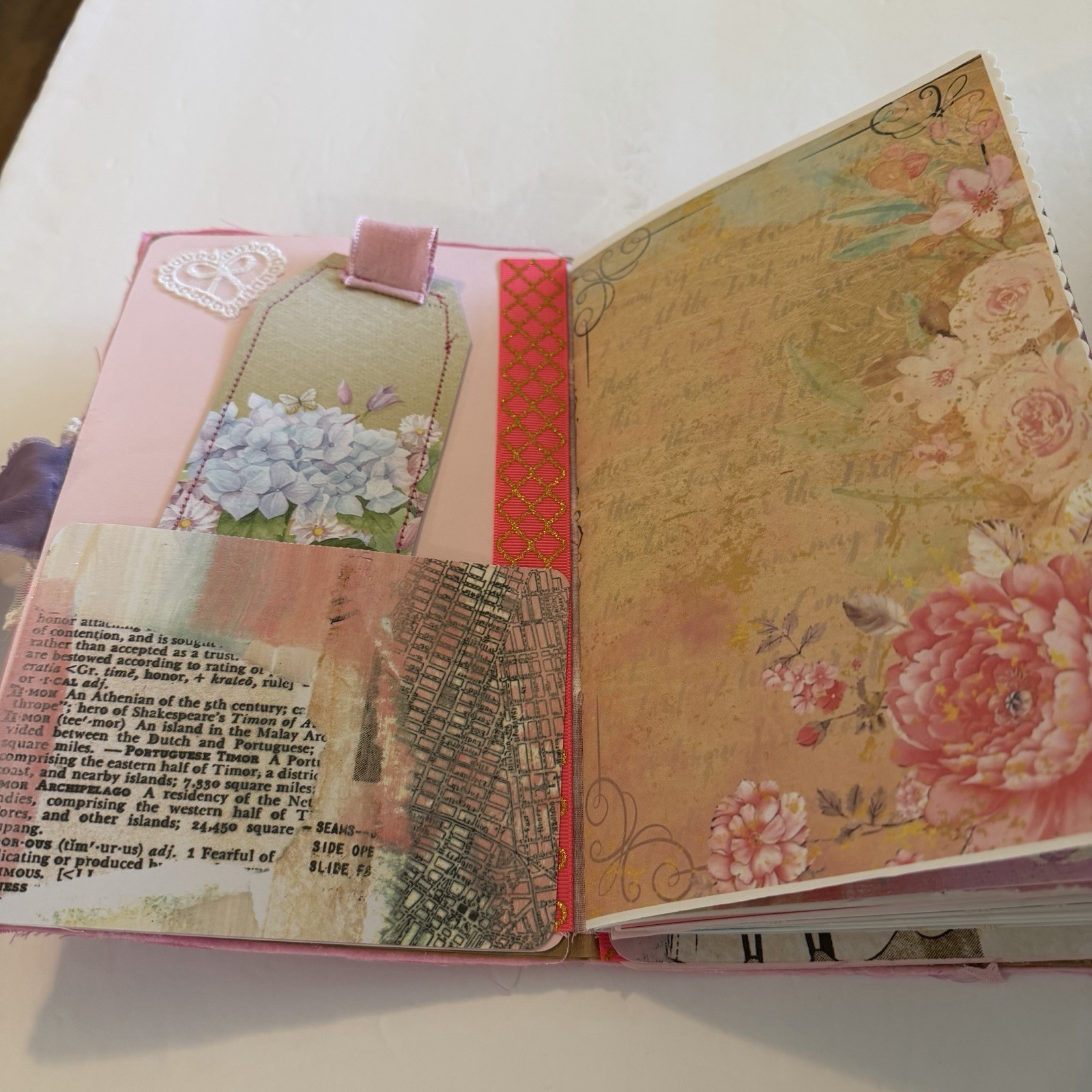 Handmade Patchwork Junk Journal Shabby Chic 9×6