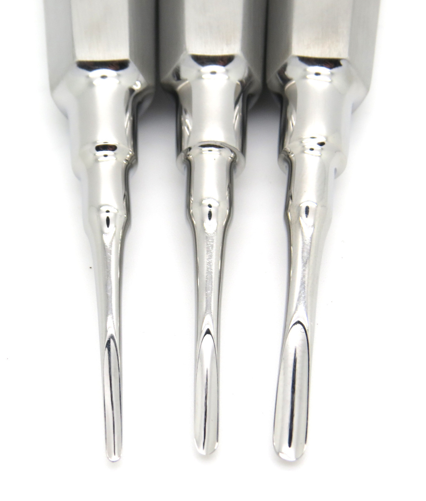 3 Pcs Dental Elevator Surgical Root Premium Instrument Steel Curved 2mm,3mm,4mm