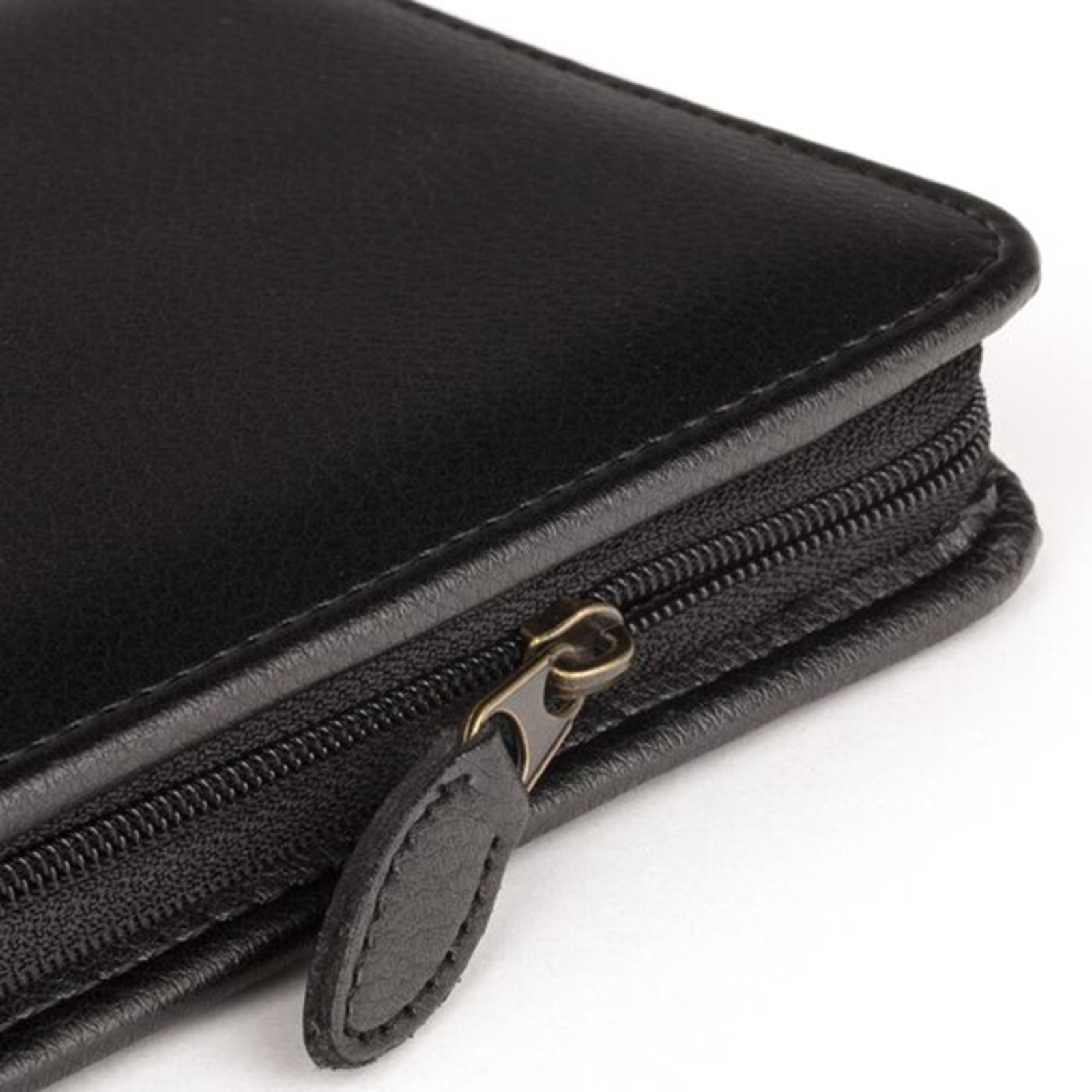 Day-Timer Armorhide Leather Zippered Planner Cover, Black, 3.5″x6.5″