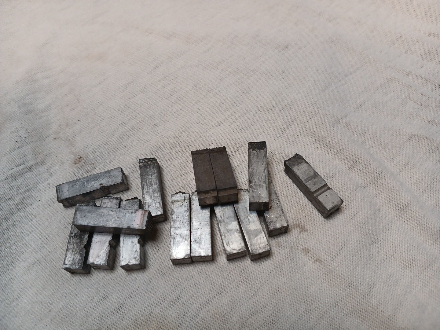 Vintage Lot 15 Lead Printing Antique Press Type Set Blocks Liberty Bell US Flag