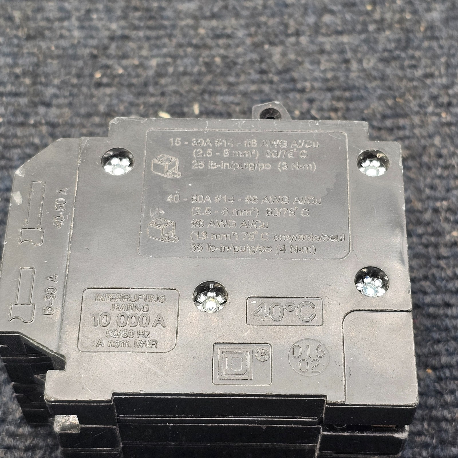 SQUARE D HOMT2020230CP Quad Two 1 Pole 20 Amp 1 2P 30A Plug In Breaker