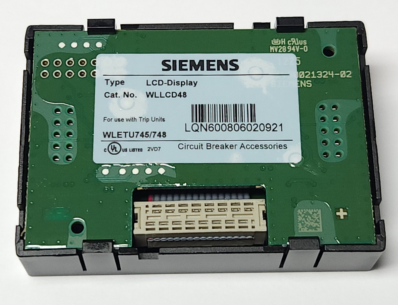 SIEMENS WLLCD48 LCD Display Module for WL Breaker ETU745 ETU748 TRIP UNIT