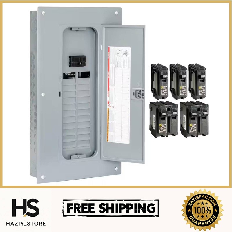 Square D 100 Amp 24-Space 48-Circuit Indoor Main Breaker Panel Box Load Center