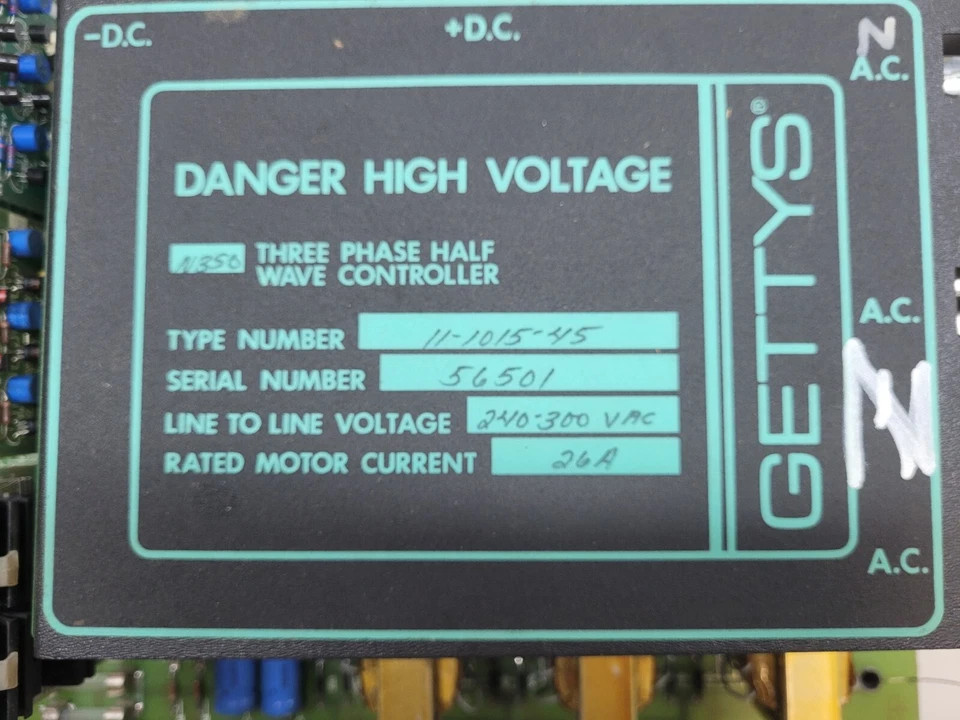 Gettys Three Phase Half Wave Controller 11-1015-45